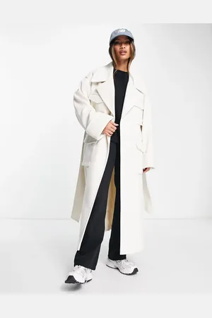ASOS Abrigo color con bolsillo cargo de -Beis neutro