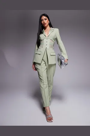 Lavish Alice Pantalones de sastre de talle medio de mezcla de satén de (parte de un conjunto)
