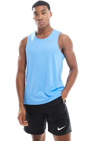 Nike Camiseta azul de tirantes Dri-FIT Miler de