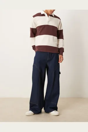 ASOS Vaqueros muy holgados de estilo carpintero con lavado enjuagado de -Azul