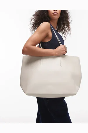 MANGO Bolso tote grande de -Neutro