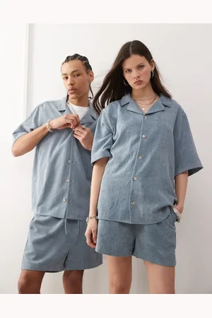 Reclaimed Camisa unisex de pana de