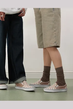 Vans Zapatillas de deporte color topo sin cierres a cuadros dameros Colour Theory Slip-On de Classic