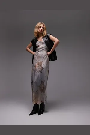 AllSaints Vestido largo con estampado de flores Bryony de