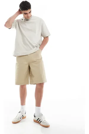 ASOS Pantalones cortos cargo de corte alargado de popelina de -Neutro