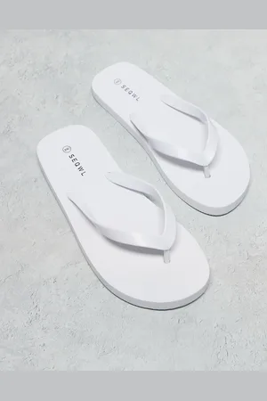 SEQWL Chanclas blancas Mamun de