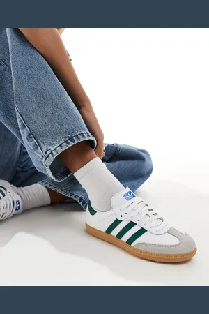 adidas Zapatillas de deporte blancas y verdes Samba OG de