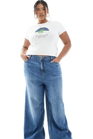 New Look Vaqueros azules de pernera ancha Adalae de New Look Curve