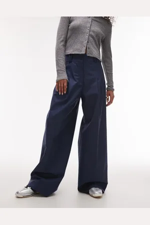 & OTHER STORIES Pantalones de sastre azules de pernera ancha holgada con pinzas delanteras de