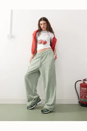 COLLUSION Joggers extragrandes con diseño dividido de -Verde