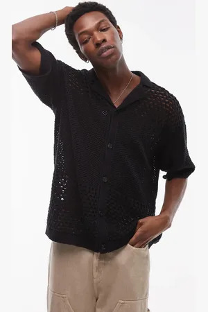 Topman Polo con patrón de punto calado de