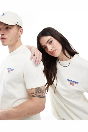Ralph Lauren Camiseta color unisex con logo pequeño en el pecho de tejido grueso de la colección cápsula Sport de -Blanco