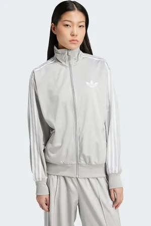 adidas Chaqueta de chándal gris de corte suelto Adicolor Classic Firebird de