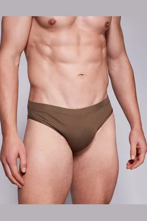 ASOS Slips de baño marrones texturizados de
