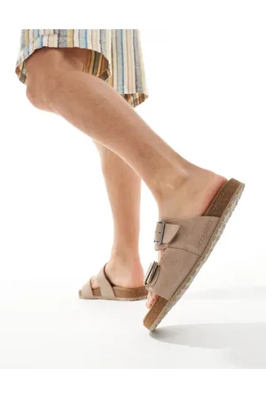 JACK & JONES Sandalias beis con dos correas de ante de -Beis neutro
