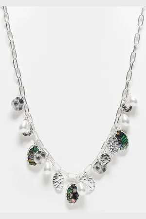 Reclaimed Collar unisex con charms de perlas sintéticas y conchas Ultimate de