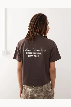 Reclaimed Camiseta unisex de corte cuadrado extragrande y estampado gráfico de -Negro