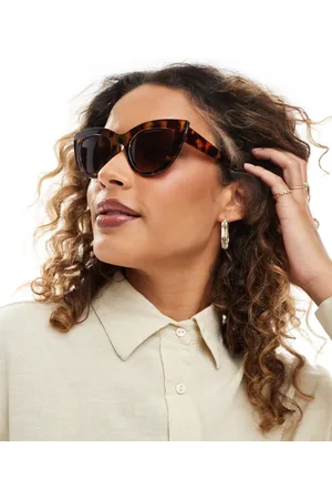 Pieces® Gafas de sol color carey marrón de estilo ojos de gato de