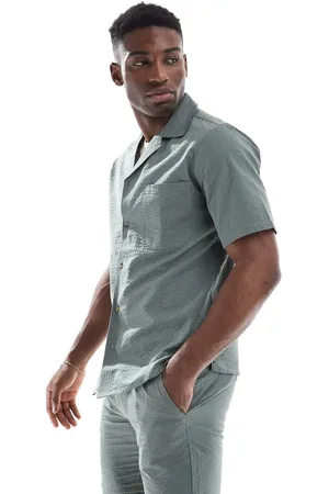 Only & Sons Camisa caqui de sirsaca de (parte de un conjunto)-Verde