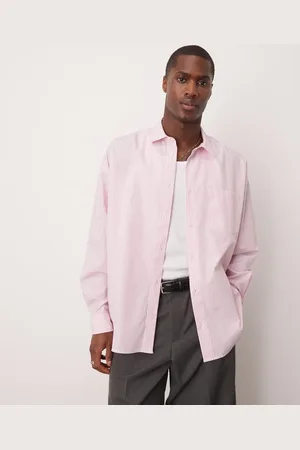 ASOS Camisa a rayas rosas de corte extragrande voluminoso de