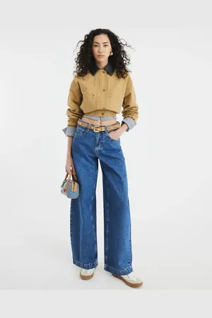 River Island Vaqueros azules de corte bombacho con lavado medio de
