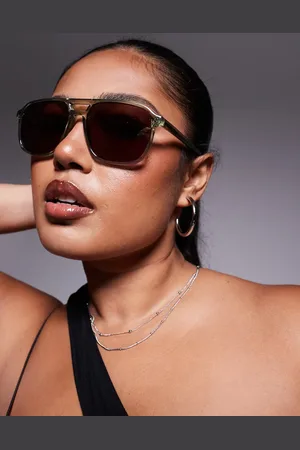 Quay Australia Gafas de sol verdes estilo aviador retro On the fly de Quay