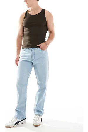 Dr Denim Vaqueros azul pálido desgastado de pernera recta y corte estándar Dash de