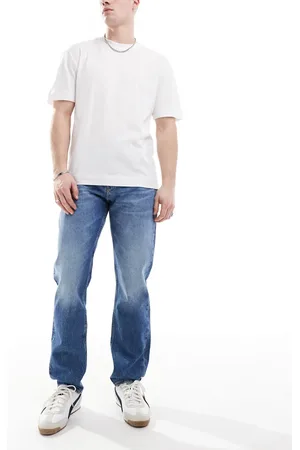 Calvin Klein Vaqueros de corte recto slim con lavado medio de -Azul