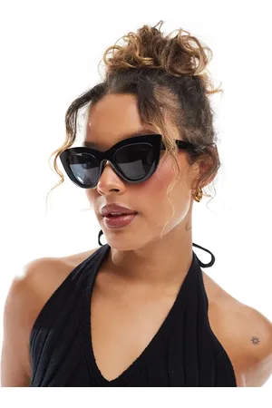 Pieces® Gafas de sol negras de estilo ojos de gato de