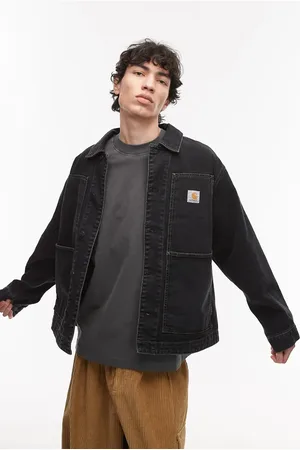 Carhartt Chaqueta vaquera negra con parte delantera doble OG de