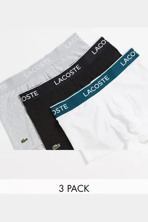 Lacoste Pack de 3 calzoncillos en gris/ negro/ blanco de