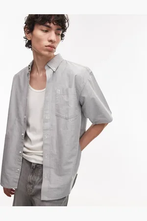 Carhartt Camisa gris oscuro de manga corta Braxton de