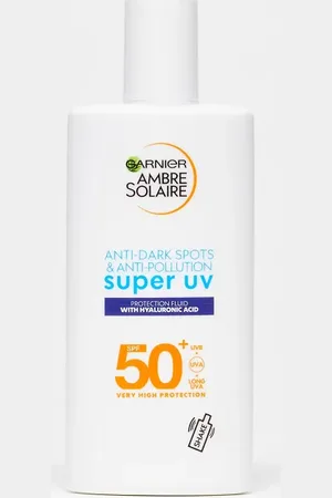 Garnier Crema facial solar ligera con FPS50+ para pieles ultrasensibles Sensitive Advanced de 40 ml de Ambre Solaire-Transparente