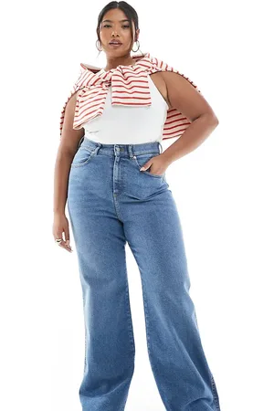 Dr Denim Vaqueros azul cielo de pernera recta con bajos desgastados y acabado lavado de