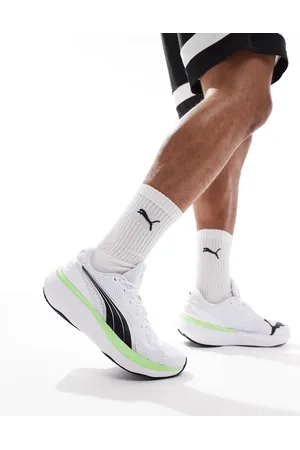 PUMA Zapatillas de deporte blancas y verde lima Scend Pro 2 de