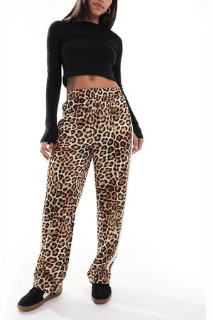 PUMA Pantalones de pernera recta con estampado de leopardo T7 de