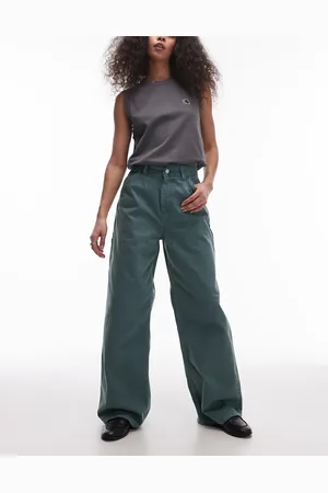 Carhartt Vaqueros verdes de corte ancho Jens de
