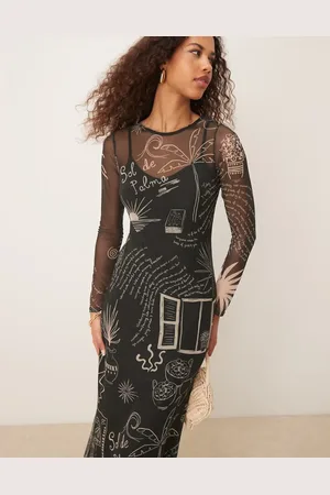 Never Fully Dressed Vestido semilargo de malla de