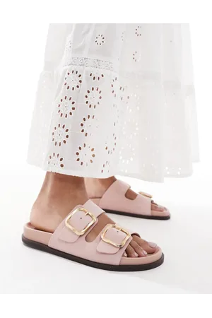 Schuh Sandalias rosas con dos hebillas de antelina Tylee de