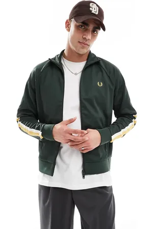 Fred Perry Chaqueta de chándal con cinta del logo en dos colores de
