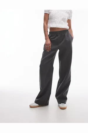 Topshop Joggers gris carbón básicos abotonados de