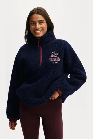 Cotton On Jersey con estampado gráfico "Ski Tour" y media cremallera de Cotton On