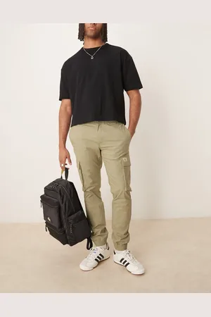 Calvin Klein Pantalones cargo beis lavado de corte pitillo de -Neutro