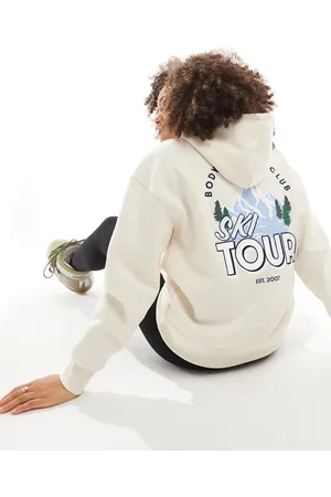 Cotton On Sudadera beis con capucha y estampado gráfico de esquí premium de Cotton On-Beis neutro