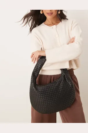 Gina Tricot Bolso tote pequeño con diseño entretejido y asa de mano retorcida de