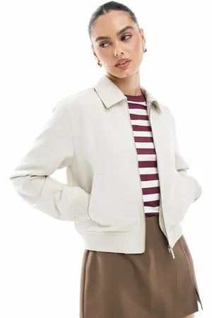 New Look Chaqueta bomber color de tejido ligero de -Neutro