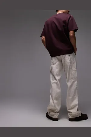 Dickies Pantalones y rojos de estilo carpintero con raya diplomática de