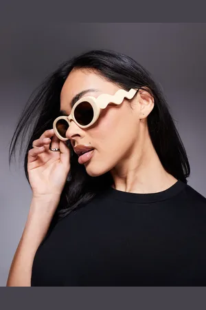 River Island Gafas de sol color ovaladas de -Blanco