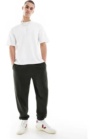 ASOS Joggers verde oscuro básicos de corte tapered de