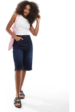 Daisy Street Pantalones cortos vaqueros añil de corte alargado de